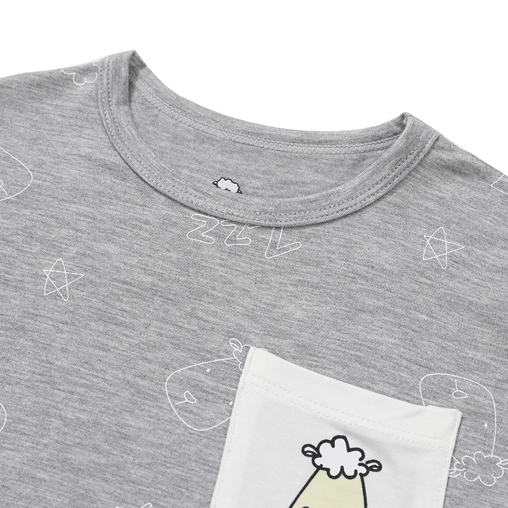 Baa Baa Sheepz Short Sleeve T-Shirt & Shorts - Sweet Dreams Baa Baa Grey (5 Sizes)