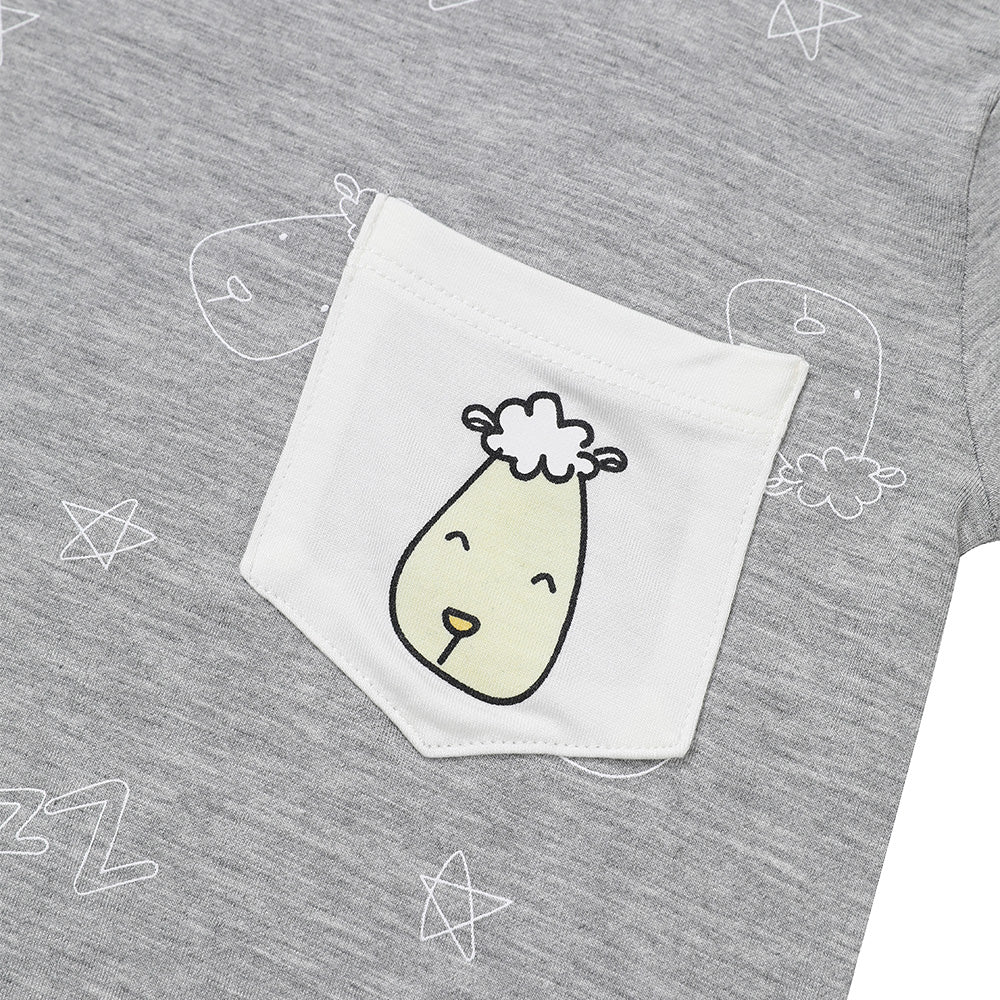 Baa Baa Sheepz Short Sleeve T-Shirt & Shorts - Sweet Dreams Baa Baa Grey (5 Sizes)
