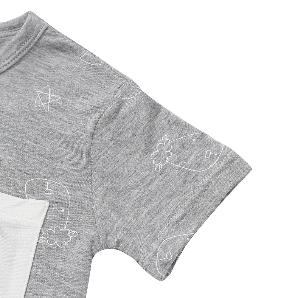 Baa Baa Sheepz Short Sleeve T-Shirt & Shorts - Sweet Dreams Baa Baa Grey (5 Sizes)
