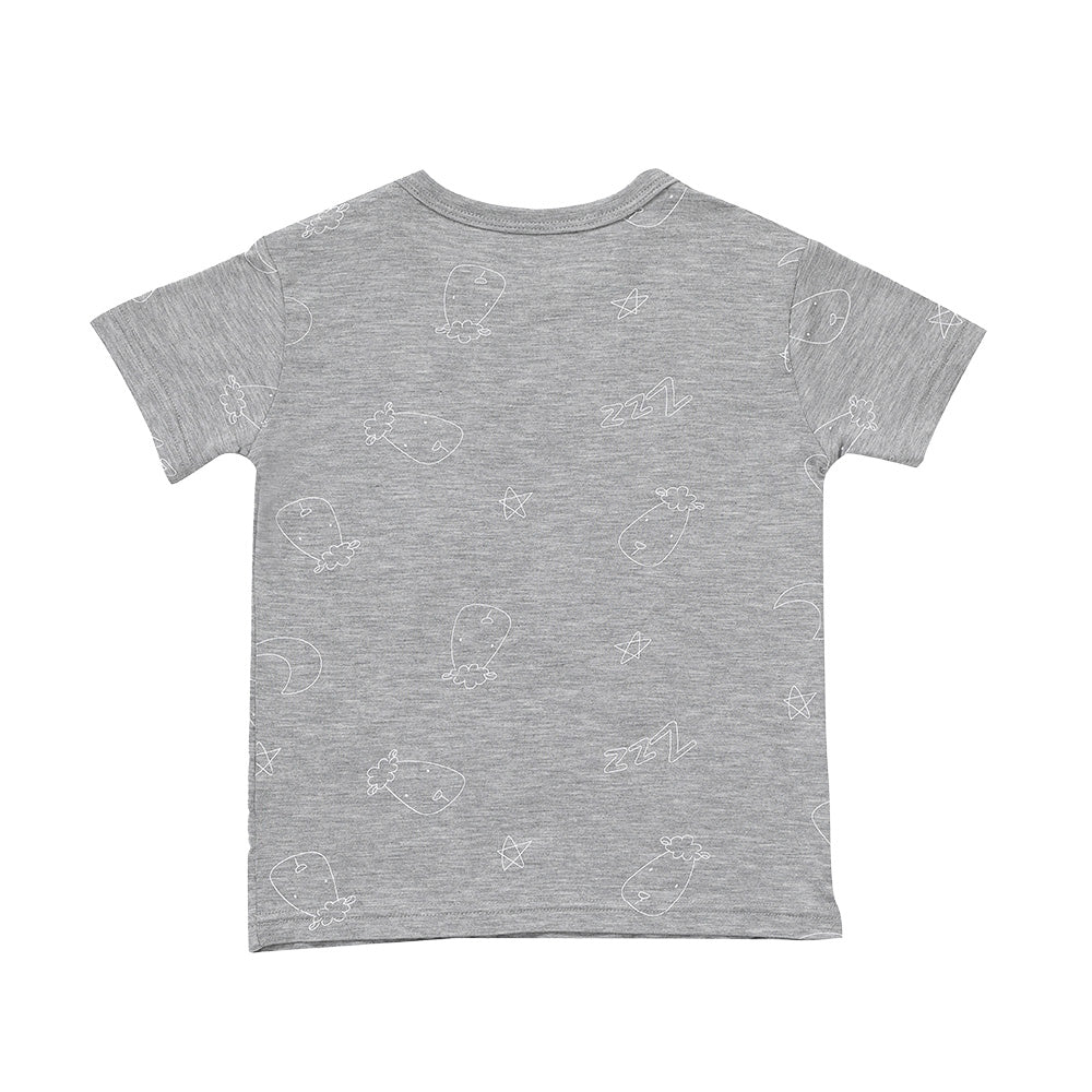 Baa Baa Sheepz Short Sleeve T-Shirt & Shorts - Sweet Dreams Baa Baa Grey (5 Sizes)