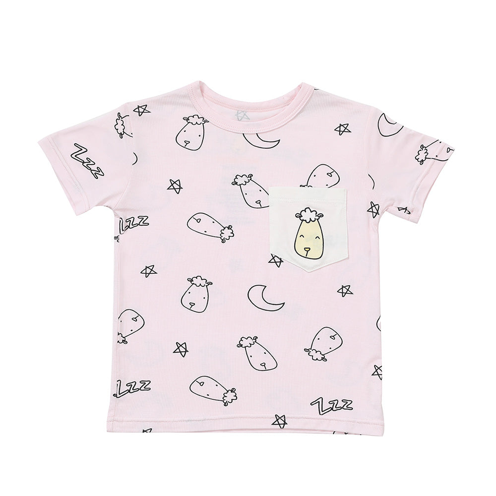 Baa Baa Sheepz Short Sleeve T-Shirt & Shorts - Sweet Dreams Baa Baa Pink (5 Sizes)