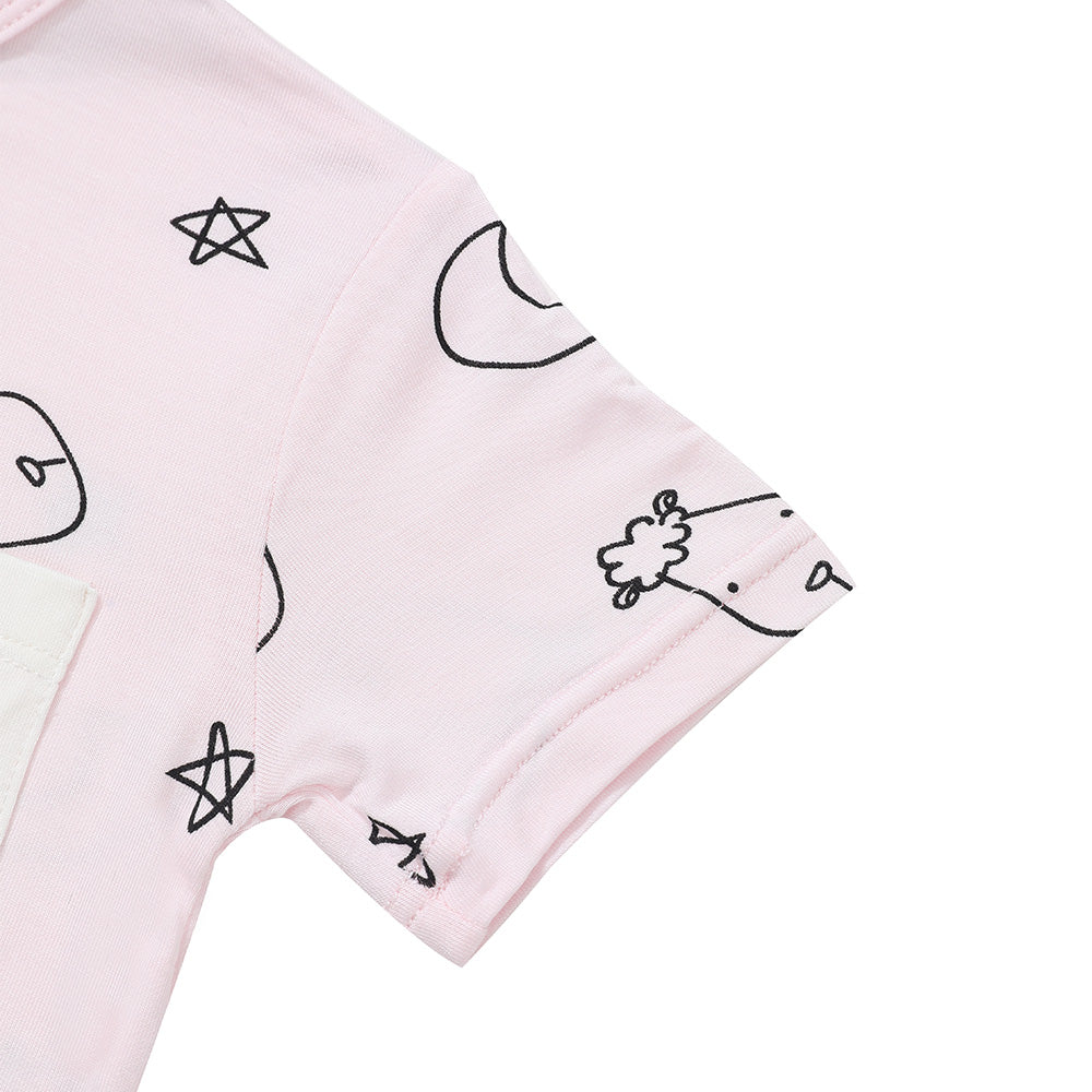 Baa Baa Sheepz Short Sleeve T-Shirt & Shorts - Sweet Dreams Baa Baa Pink (5 Sizes)