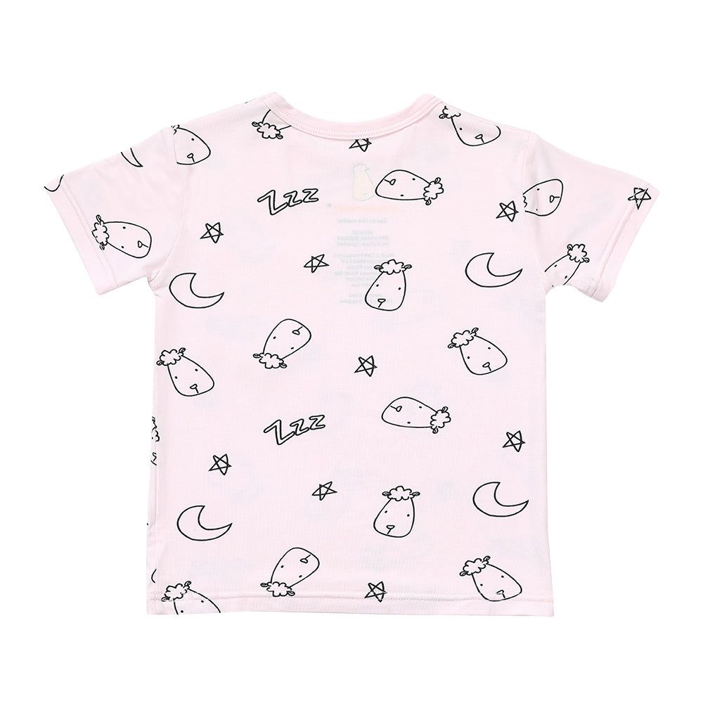 Baa Baa Sheepz Short Sleeve T-Shirt & Shorts - Sweet Dreams Baa Baa Pink (5 Sizes)