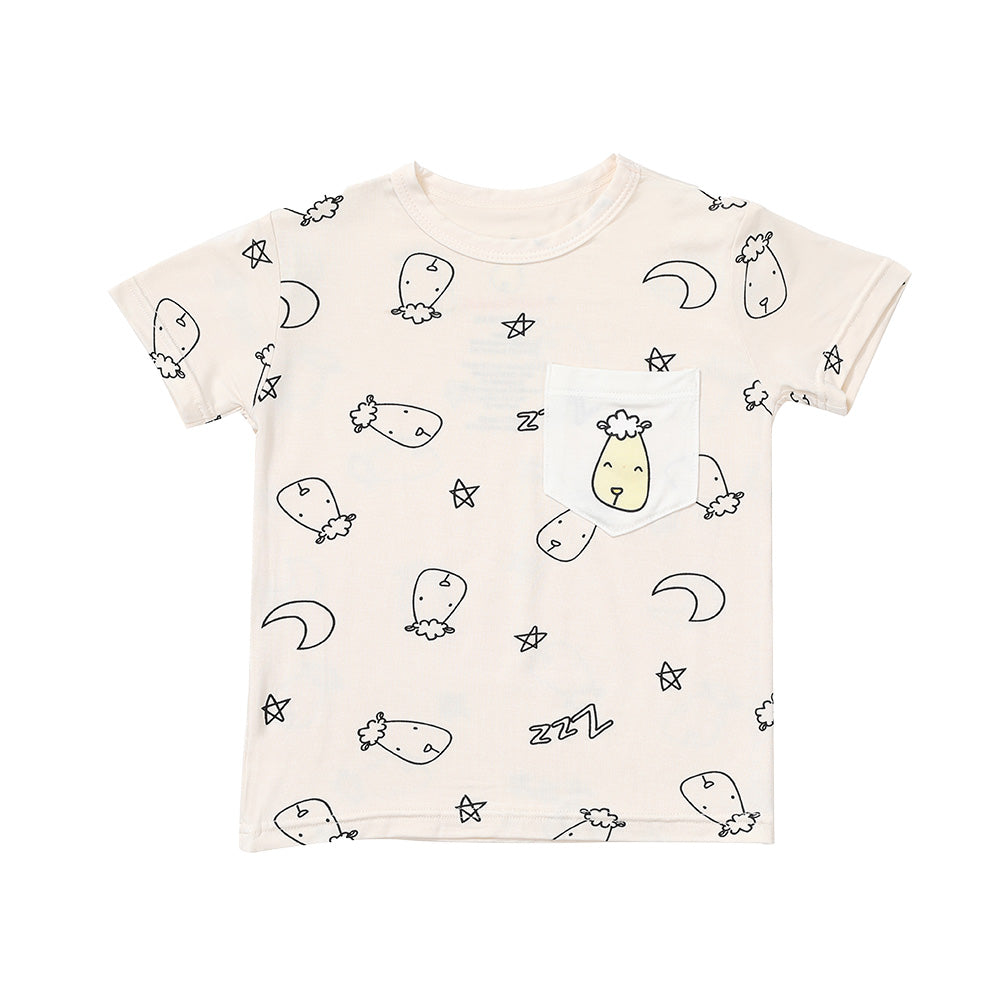 Baa Baa Sheepz Short Sleeve T-Shirt & Shorts - Sweet Dreams Baa Baa Yellow (6 Sizes)