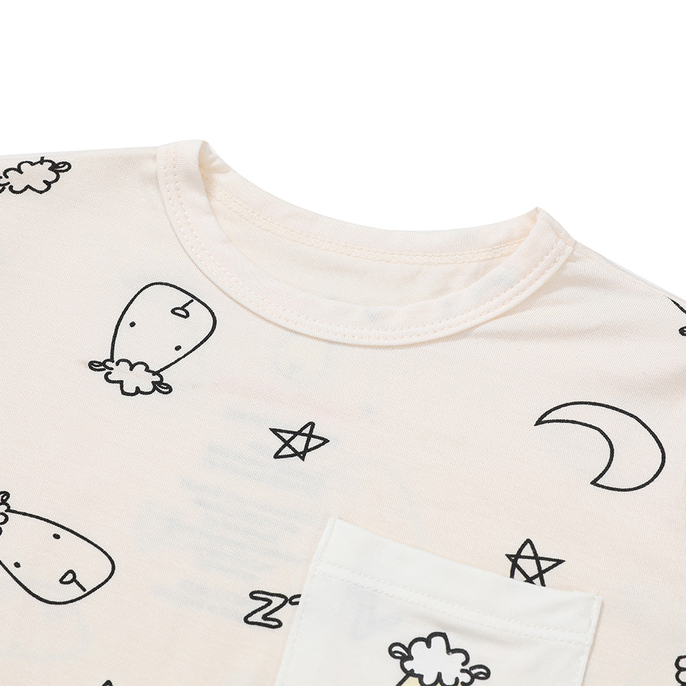 Baa Baa Sheepz Short Sleeve T-Shirt & Shorts - Sweet Dreams Baa Baa Yellow (6 Sizes)