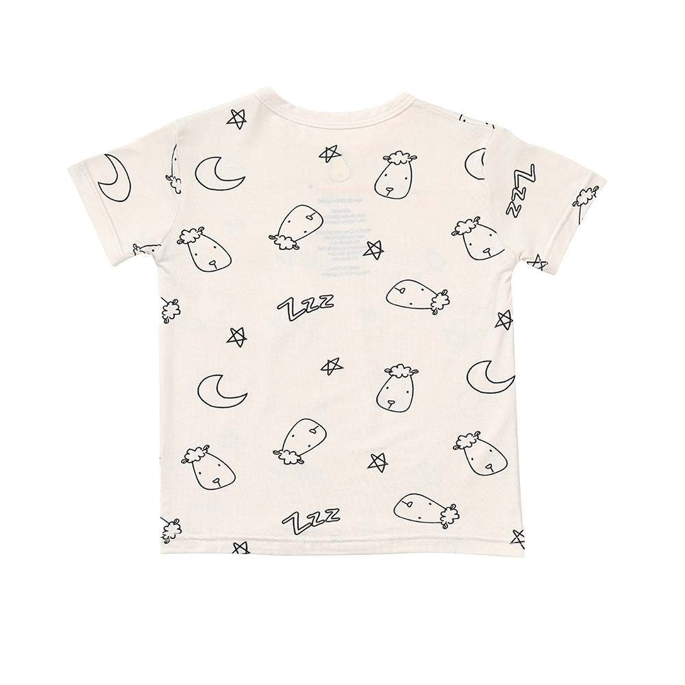 Baa Baa Sheepz Short Sleeve T-Shirt & Shorts - Sweet Dreams Baa Baa Yellow (6 Sizes)