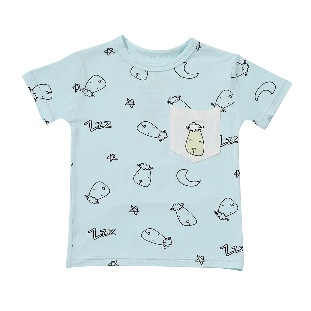 Baa Baa Sheepz Short Sleeve T-Shirt & Shorts - Sweet Dreams Baa Baa Blue (5 Sizes)