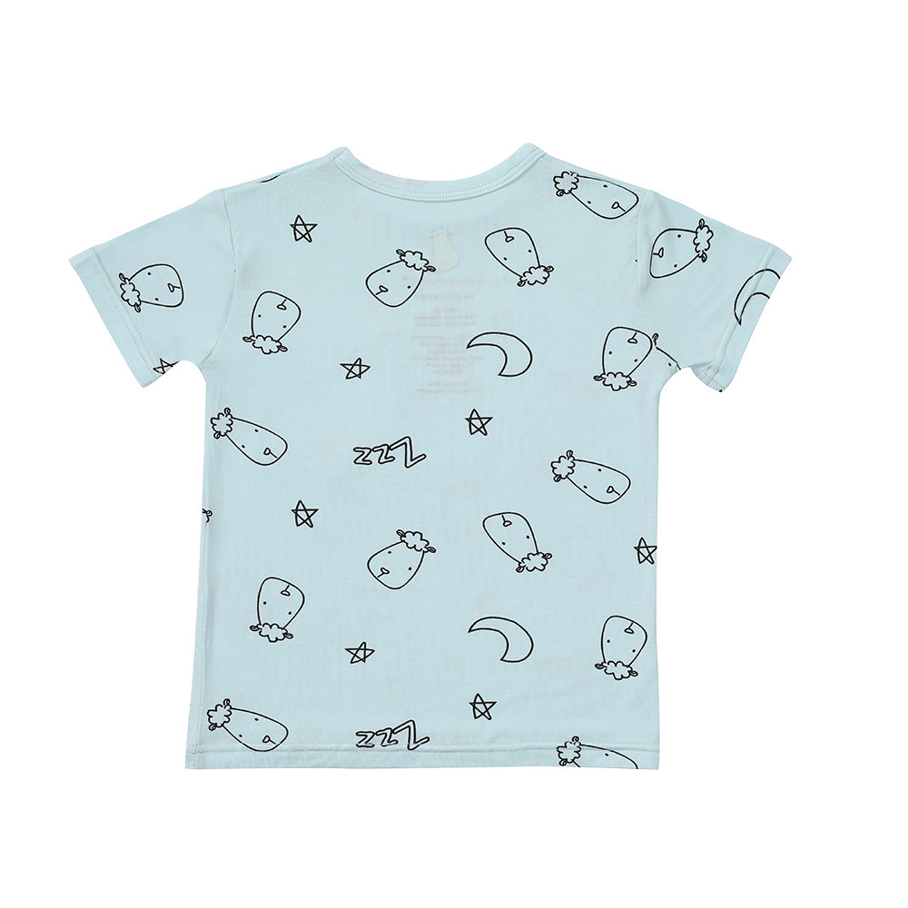 Baa Baa Sheepz Short Sleeve T-Shirt & Shorts - Sweet Dreams Baa Baa Blue (5 Sizes)