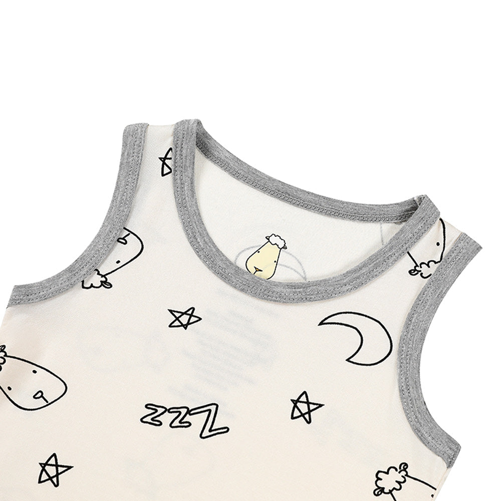 Baa Baa Sheepz Sleeveless Shirt - Sweet Dreams Baa Baa Yellow