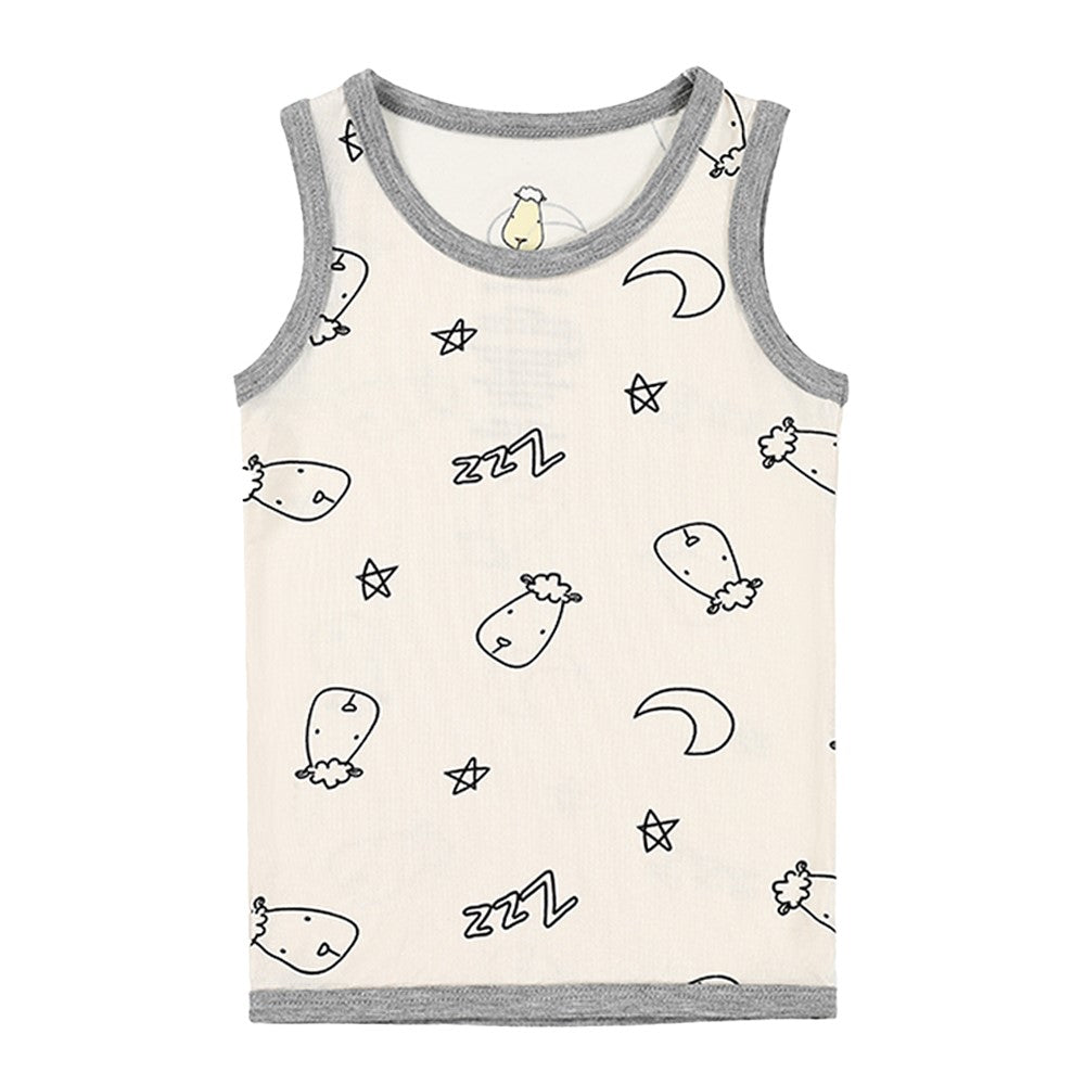 Baa Baa Sheepz Sleeveless Shirt - Sweet Dreams Baa Baa Yellow