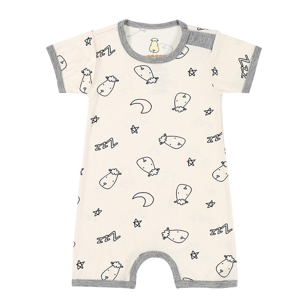 Baa Baa Sheepz Baby Short Sleeve Romper - Sweet Dreams Baa Baa Yellow (4 Sizes)