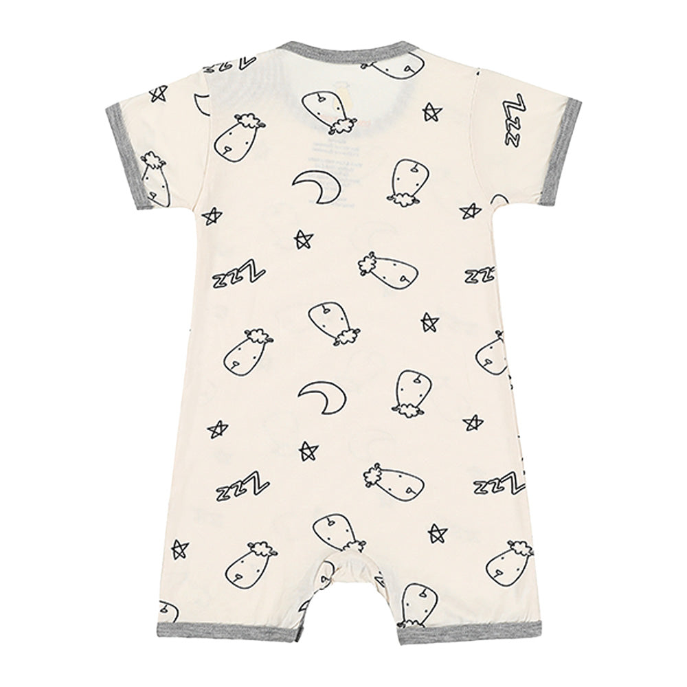 Baa Baa Sheepz Baby Short Sleeve Romper - Sweet Dreams Baa Baa Yellow (4 Sizes)