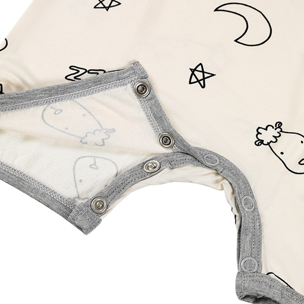 Baa Baa Sheepz Baby Short Sleeve Romper - Sweet Dreams Baa Baa Yellow (4 Sizes)
