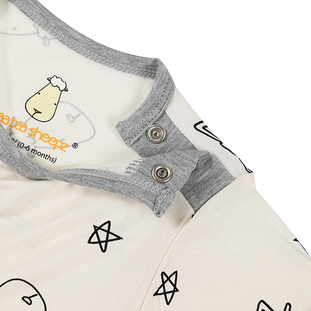 Baa Baa Sheepz Baby Short Sleeve Romper - Sweet Dreams Baa Baa Yellow (4 Sizes)