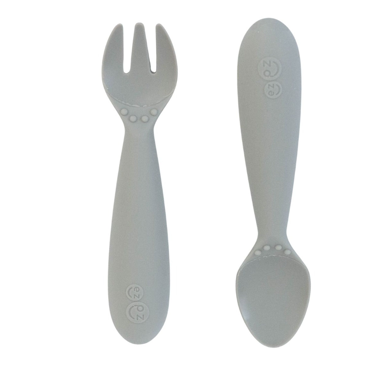 EzPz Mini Utensils for Baby - Grey