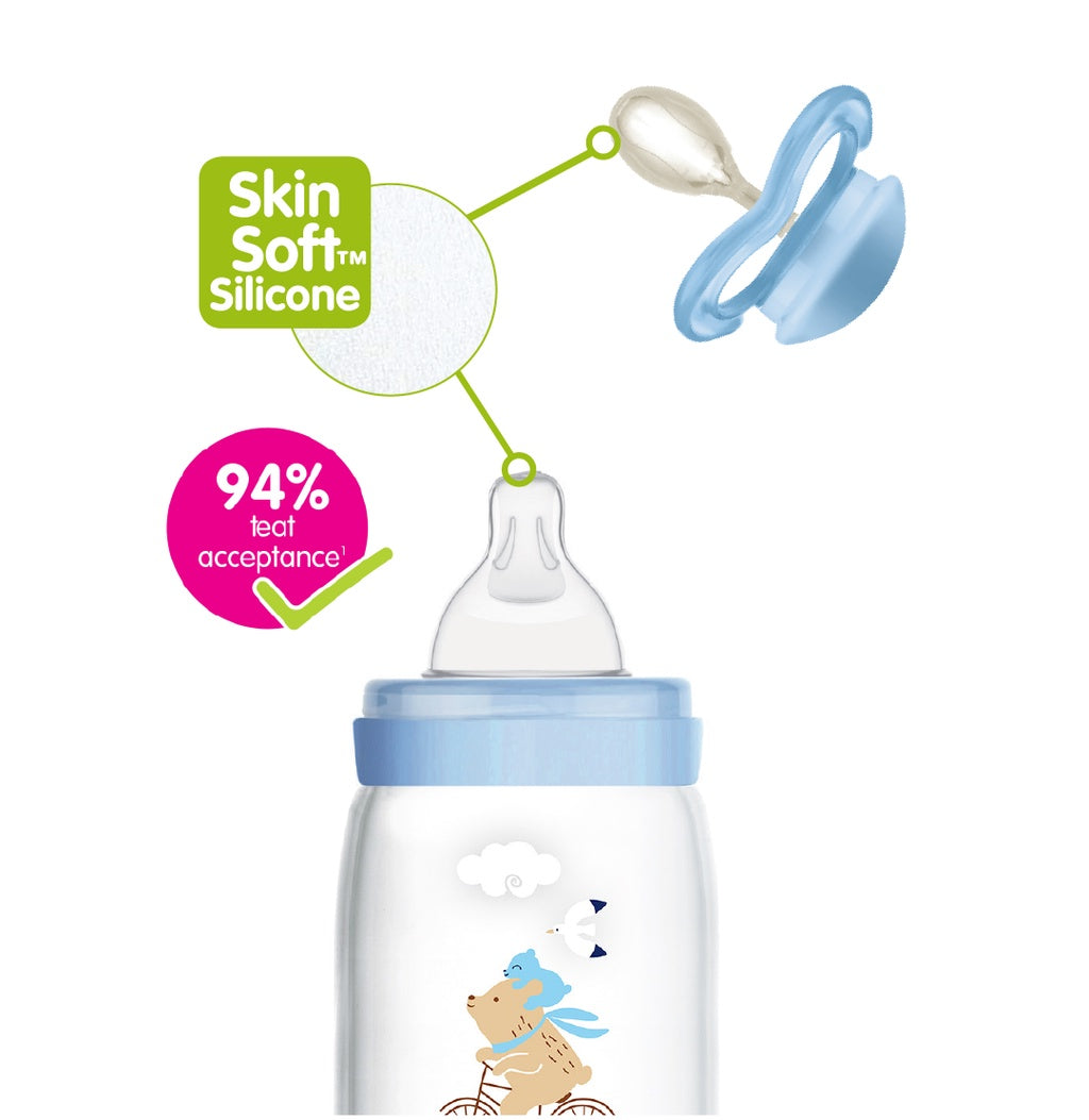 MAM Perfect Night Pacifier with Case, 2-6M (2 Assorted Designs)
