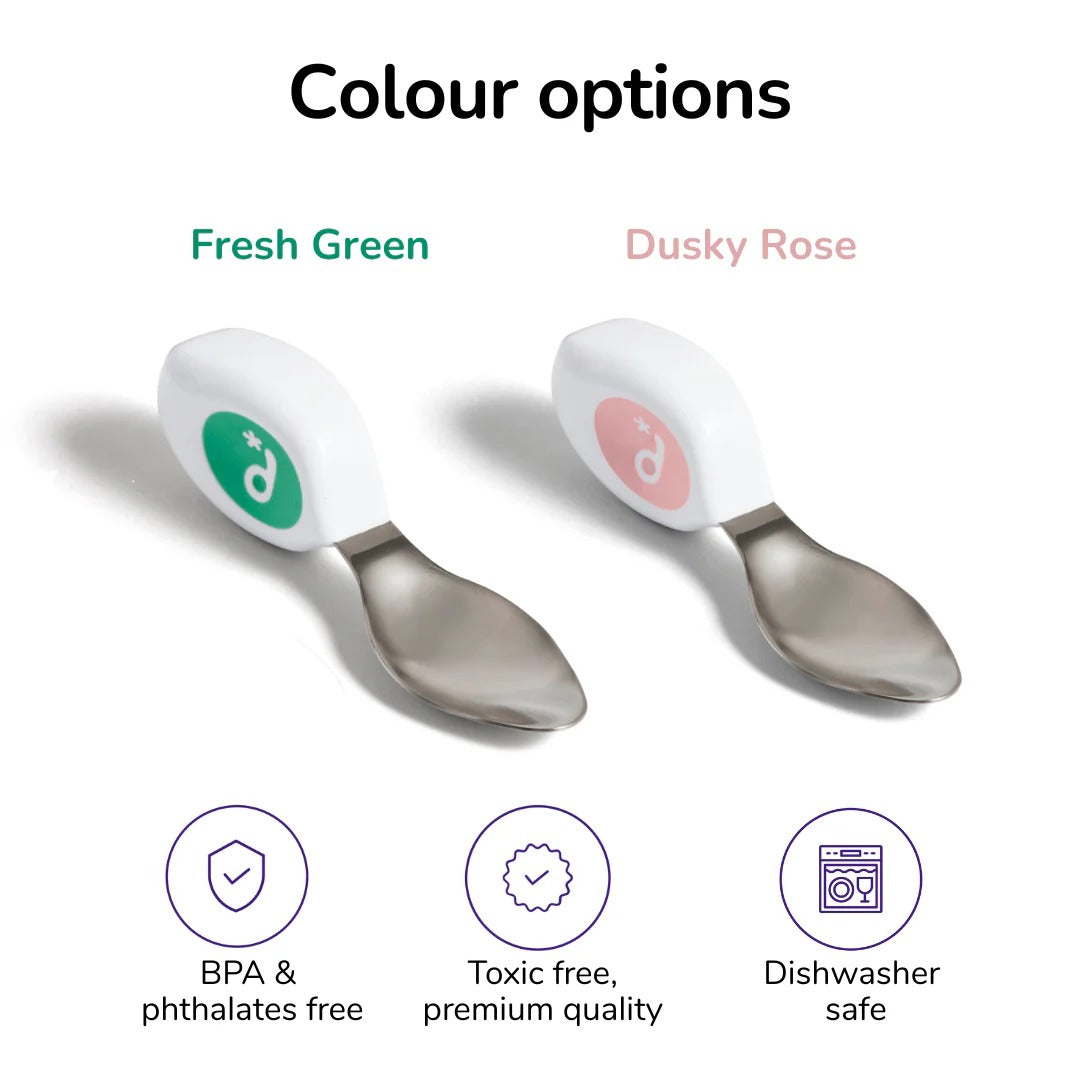 Doddl Toddler Fork & Spoon Set, 12M+ (2 Colors)