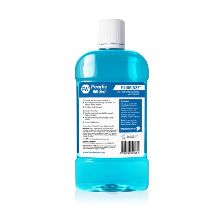 Pearlie White Fluorinze Antibacterial Fluoride Mouth Rinse (1 x 750ml) - Exp 08/27
