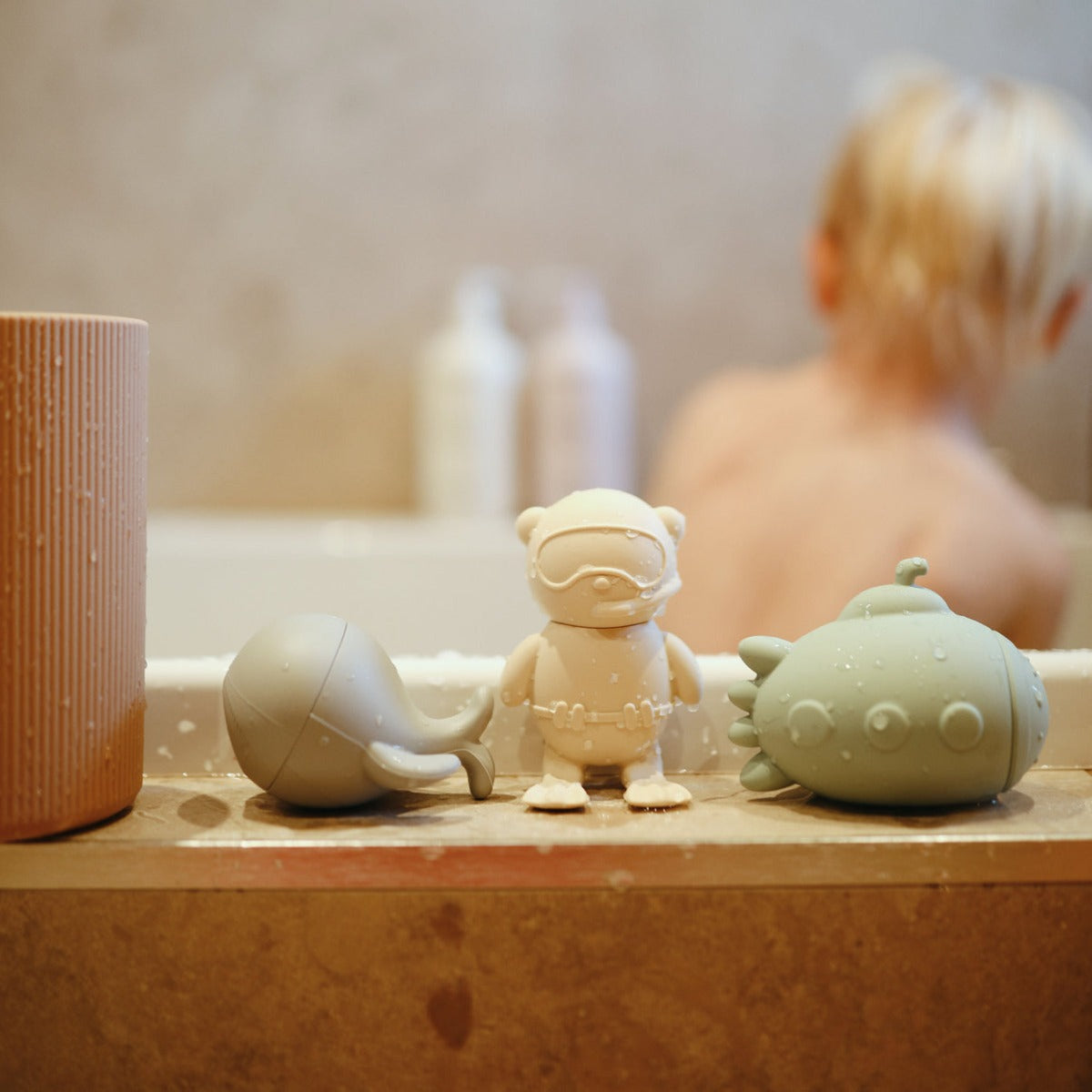 Mushie Mold Free Bath Play Set, 4pcs (3 Designs)