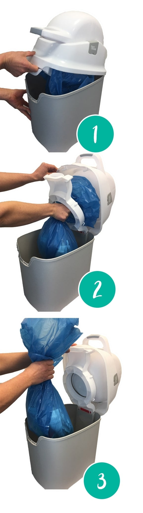 Diaper Champ ONE Odorless Diaper Bin - Standard (40 NB Diapers)