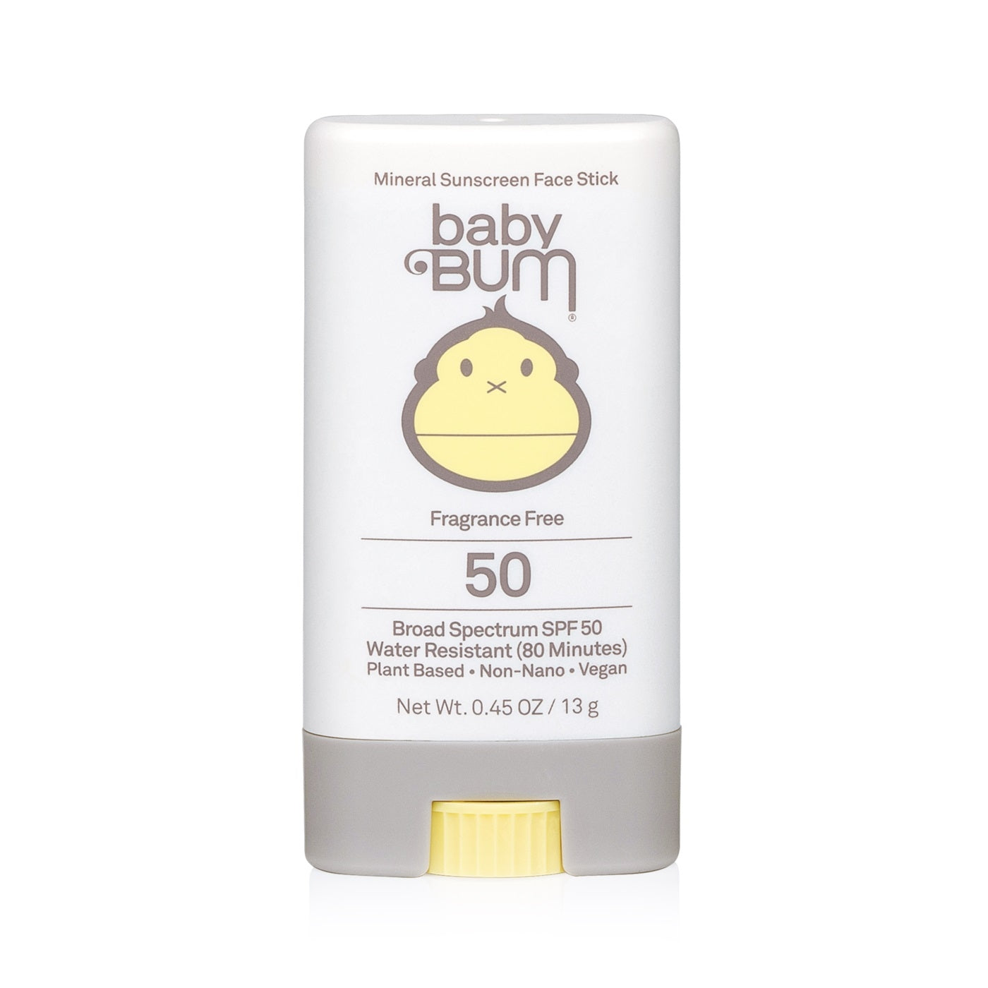 Sun Baby Bum Mineral Sunscreen Face Stick SPF 50 - Fragrance Free (0.45oz) - exp 07/26
