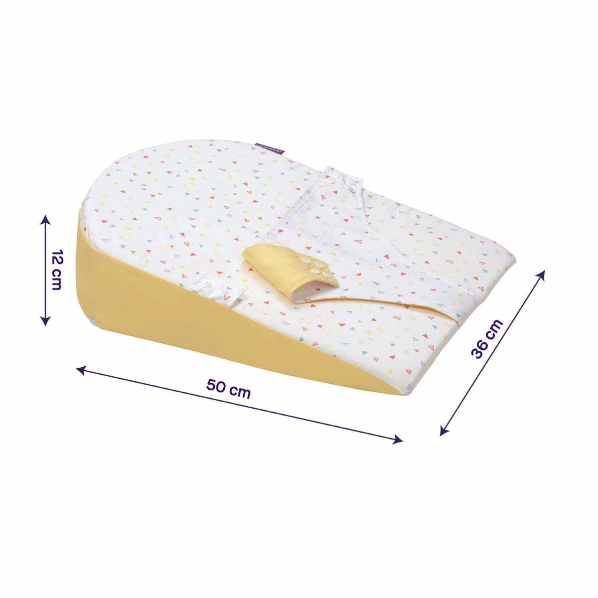 Clevamama ClevaFoam Reflux Wedge - Yellow Playful Shapes