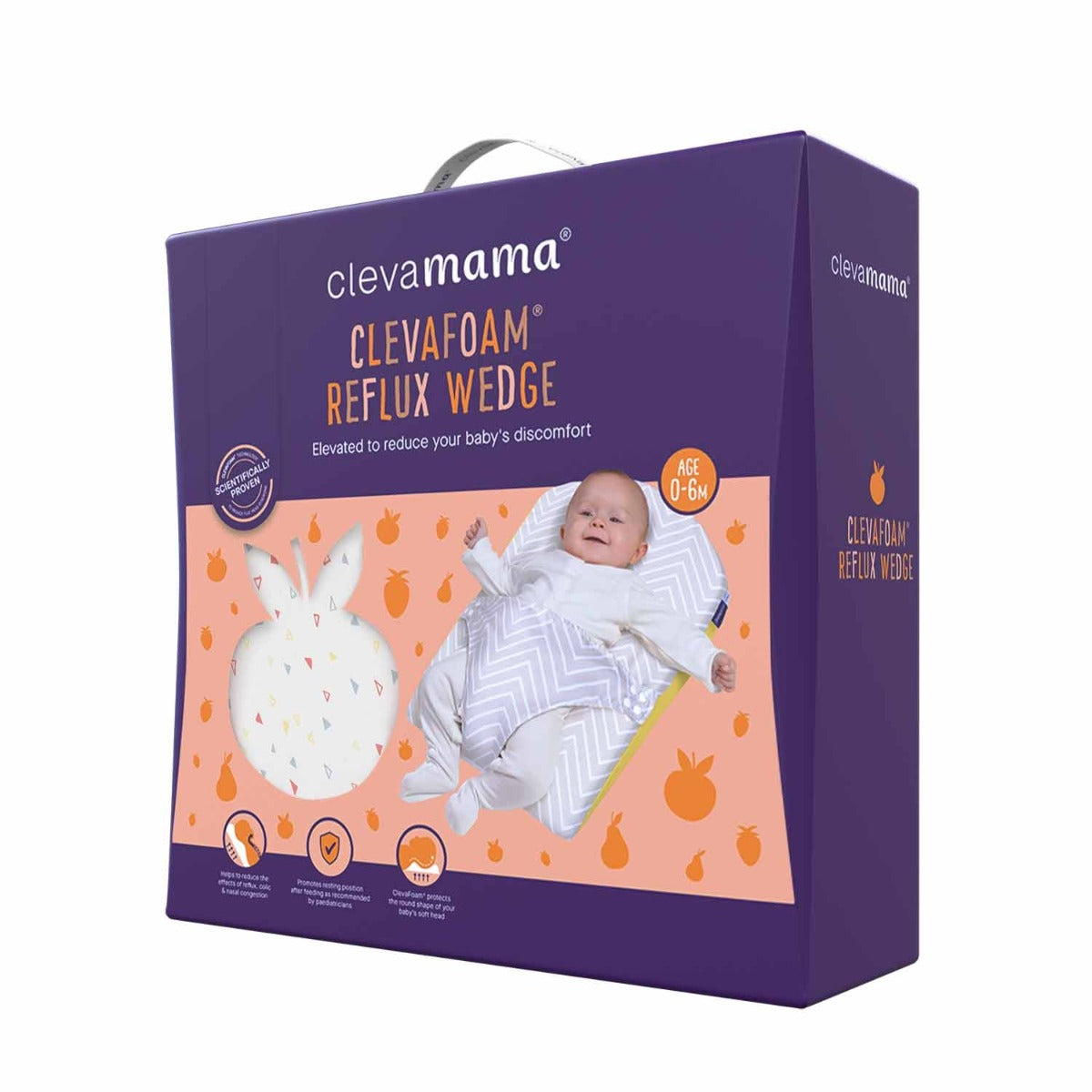 Clevamama ClevaFoam Reflux Wedge - Yellow Playful Shapes