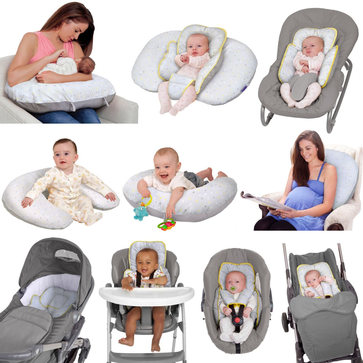 Clevamama ClevaCushion Nursing Pillow & Baby Nest  (5 Designs) - Pupsik Singapore