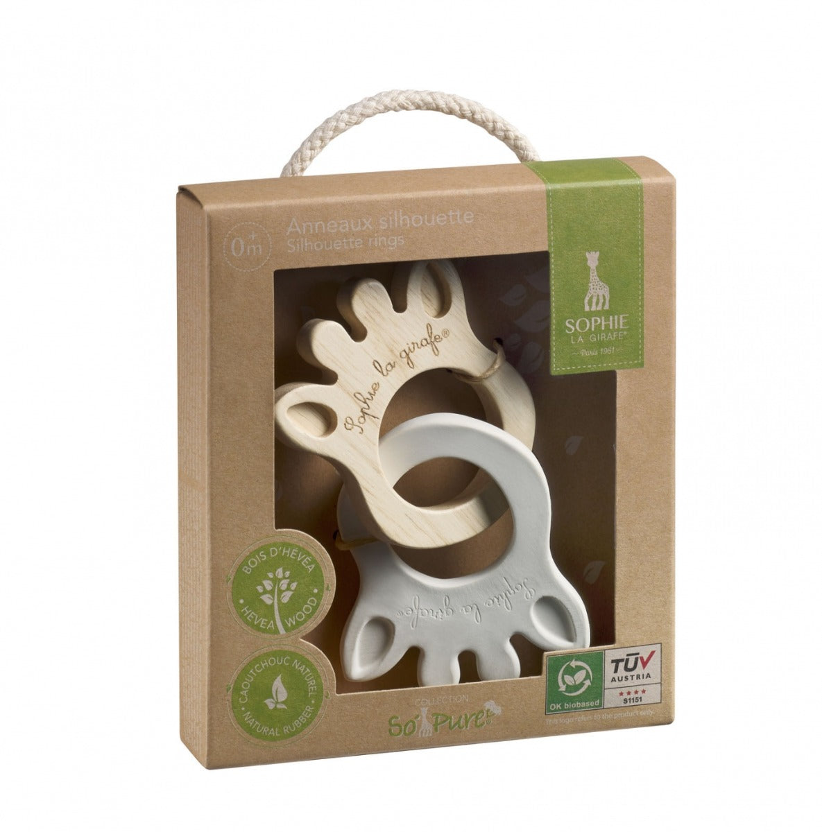 Sophie the Giraffe So'pure Rubber and Wood Silhouette Teether