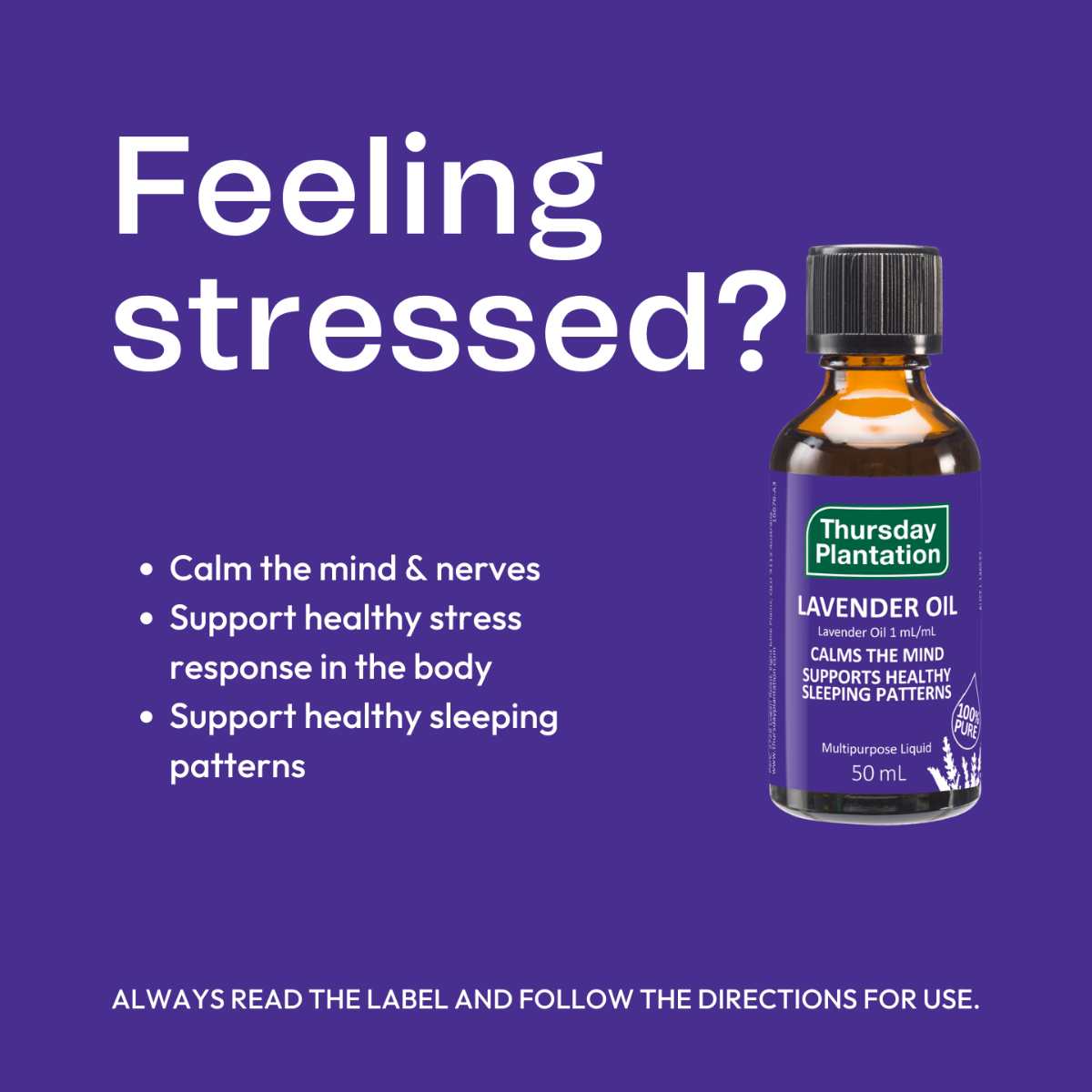 Thursday Plantation 100% Pure Lavender Oil, 50ml (Exp 07/29)