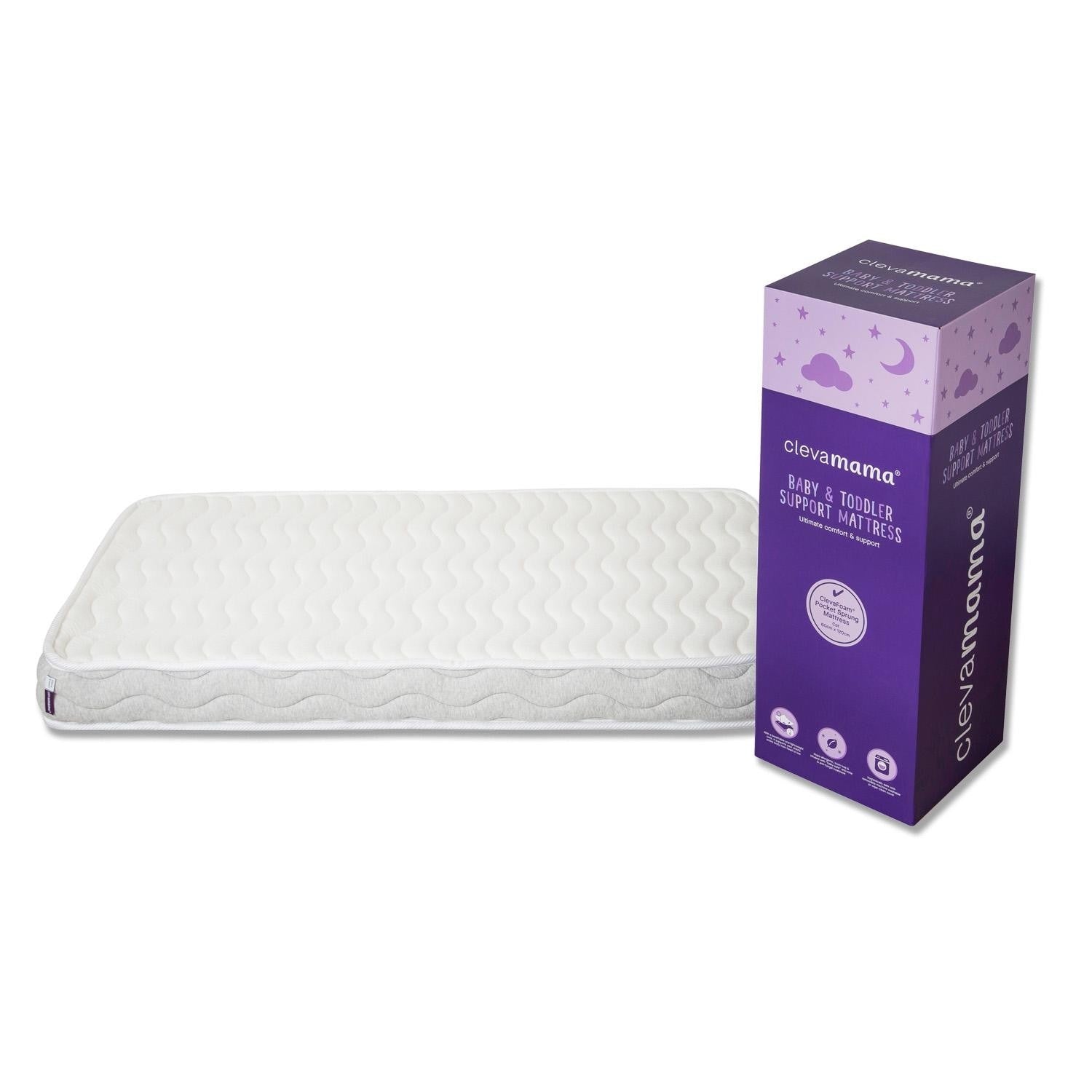 ClevaMama ClevaFoam Pocket Sprung Baby Mattress (60 x 120 cm)