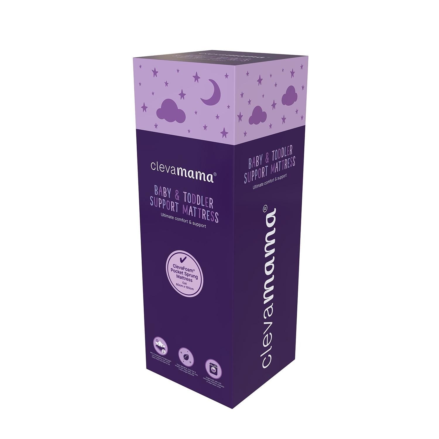 ClevaMama ClevaFoam Pocket Sprung Baby Mattress (70 x 140 cm)