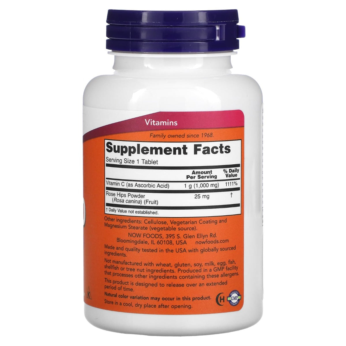 NOW Foods Vitamins C-1000 Sustained Release, 100 Tablets (Exp 09/27)