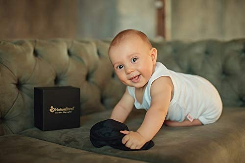NatureBond Lace Style Bamboo Cotton Nursing Pads (5 pairs) - Black