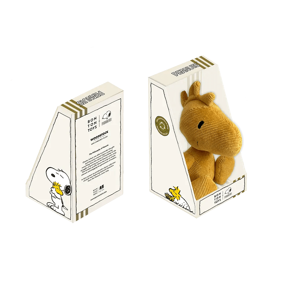 Peanuts Woodstock Mini Corduroy Warm Yellow Soft Toy (15cm) | In Gift Box - Pupsik Singapore