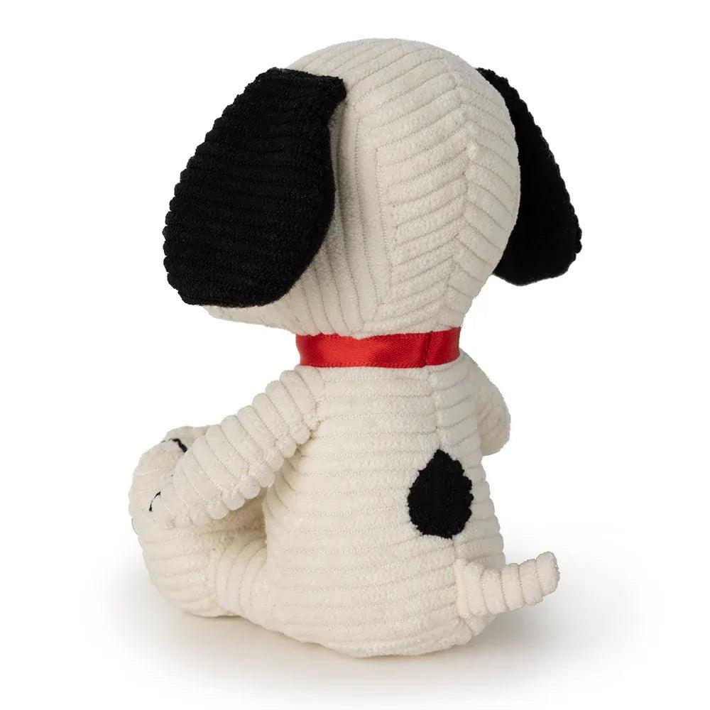 Peanuts Snoopy Sitting Corduroy Cream Soft Toy (12cm) - Pupsik Singapore