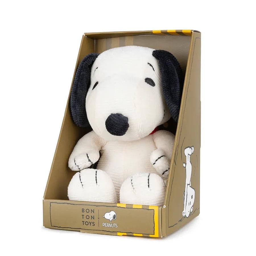 Peanuts Snoopy Mini Corduroy Cream Soft Toy (17cm) | In Gift Box - Pupsik Singapore
