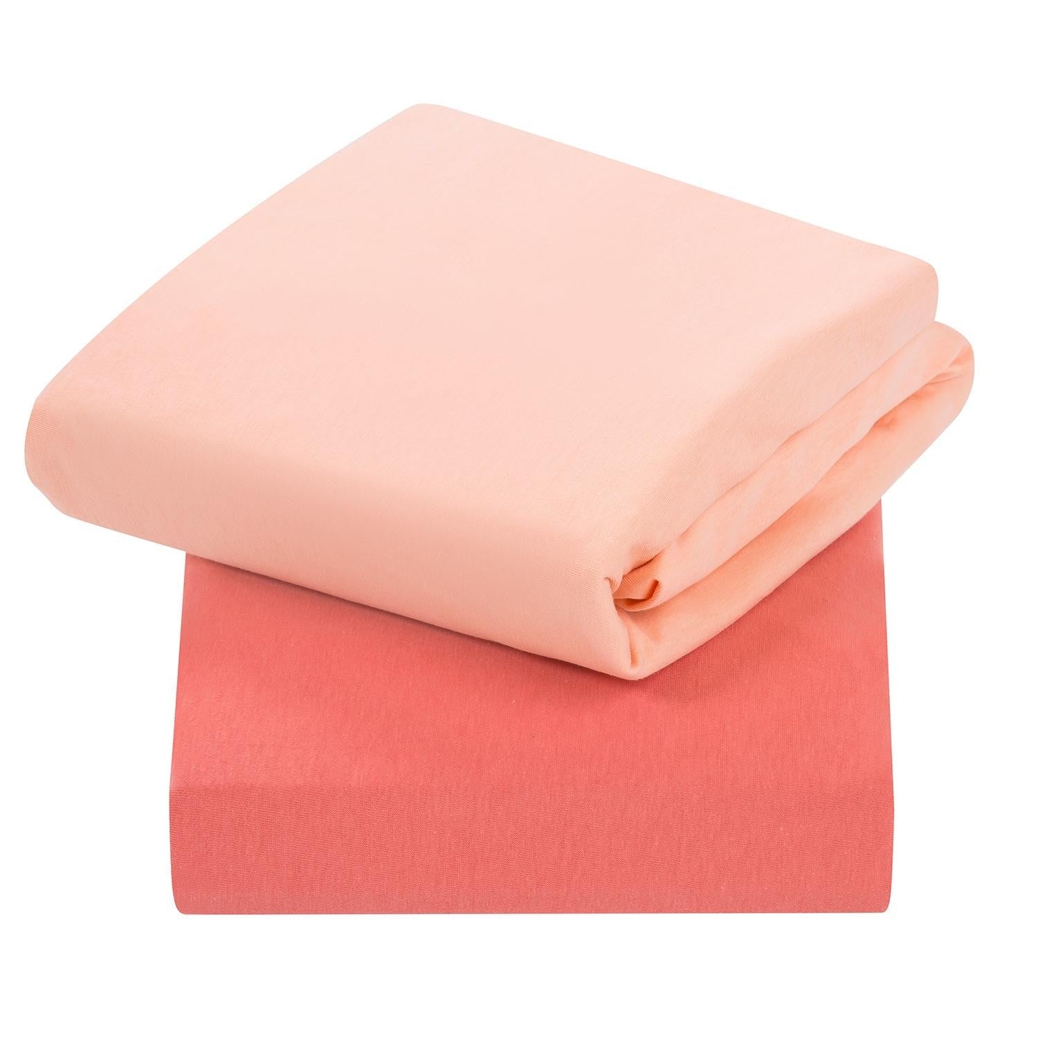 ClevaMama Jersey Cotton Fitted Sheets, 2pk (60x120cm) (2 Colours)