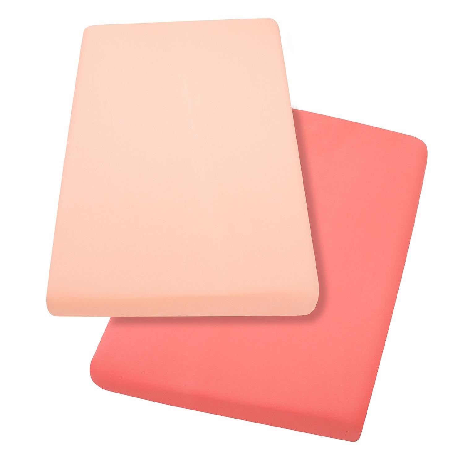 ClevaMama Jersey Cotton Fitted Sheets, 2pk (60x120cm) (2 Colours) - Pupsik Singapore