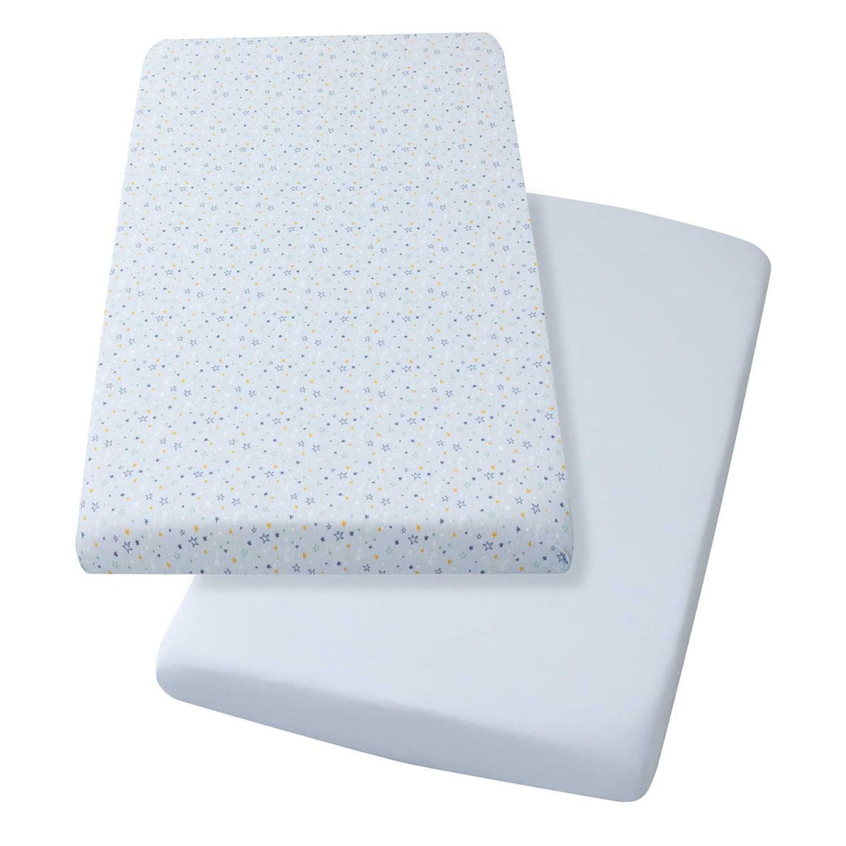 ClevaMama Jersey Cotton Fitted Sheets, 2pk (72x140cm) - 3 Colors