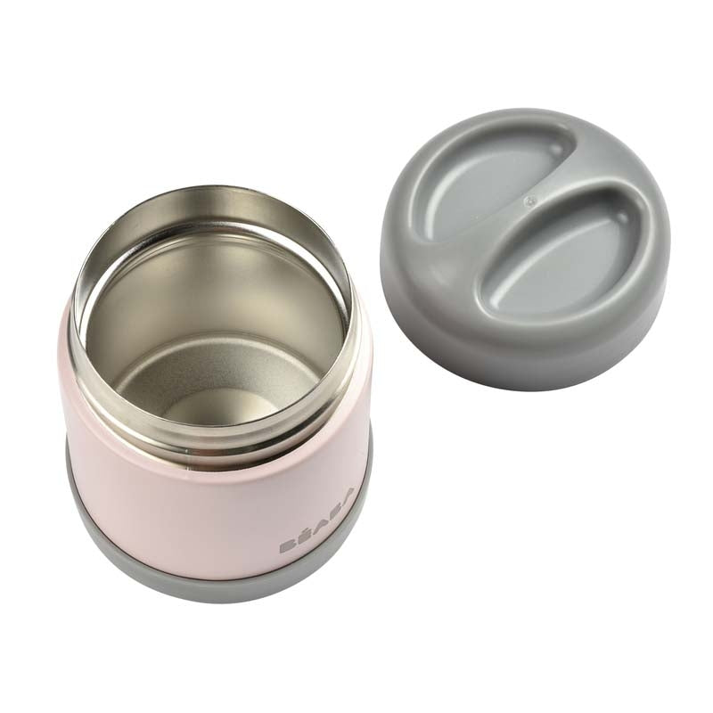 Beaba Insulated Stainless Steel Portion Jar (300ml) - Dark Mist/Light Pink - Pupsik Singapore