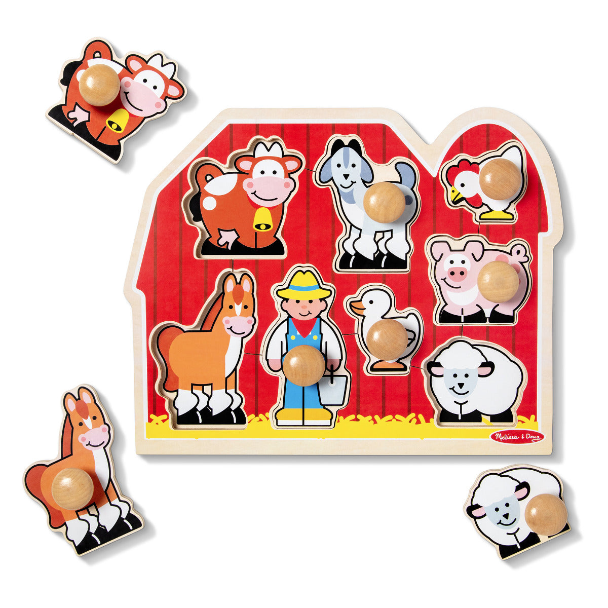 Melissa & Doug Large Farm Jumbo Knob Puzzle