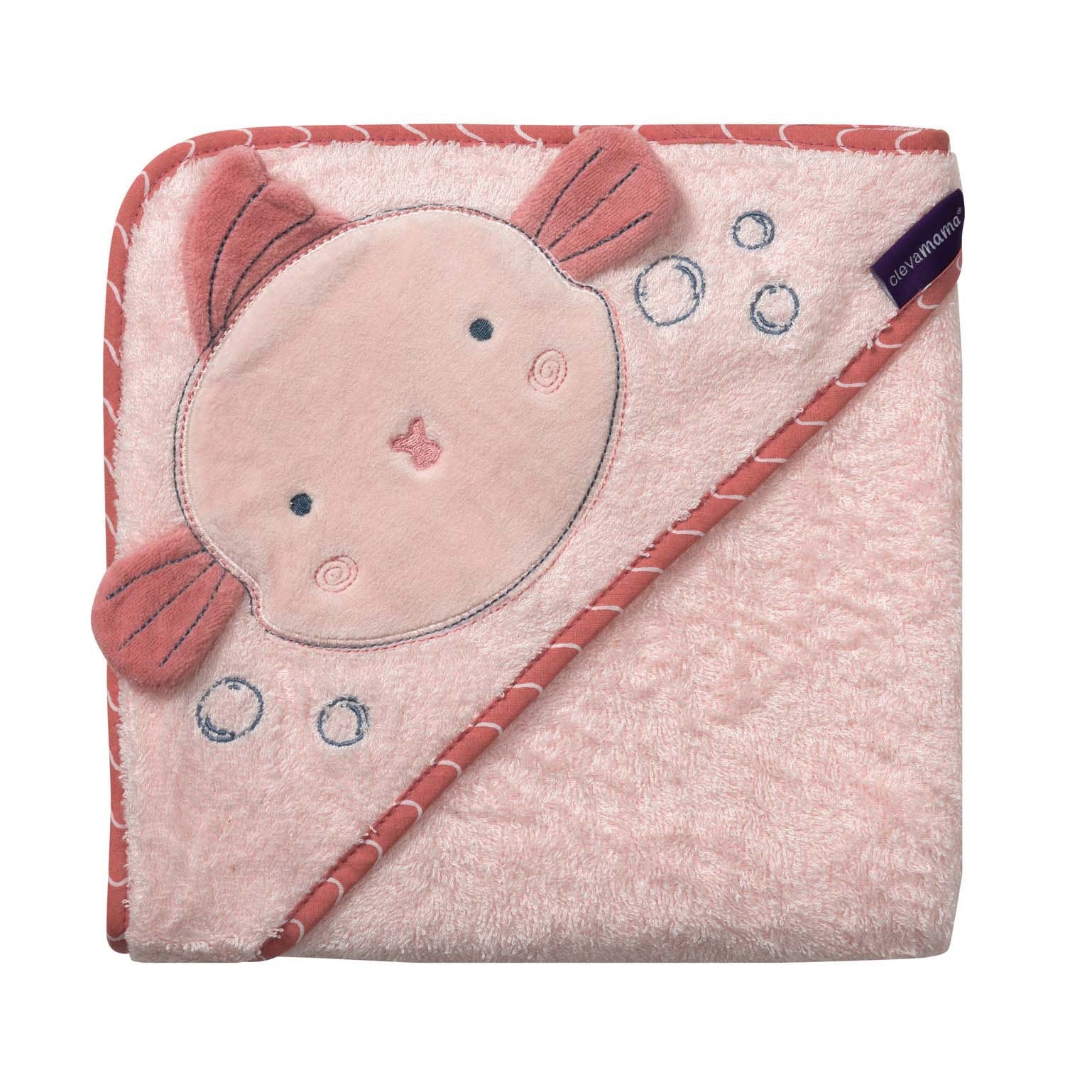 Clevamama Bamboo Apron Baby Bath Towel  (3 Designs) - Pupsik Singapore