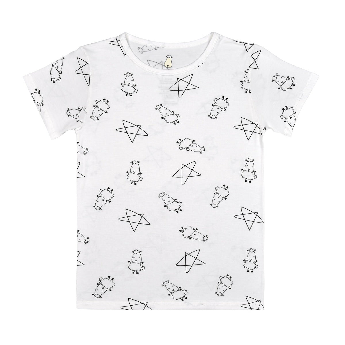 Baa Baa Sheepz Unisex Short Sleeve T-Shirt - Cute Big Star & Sheepz (5 Sizes)