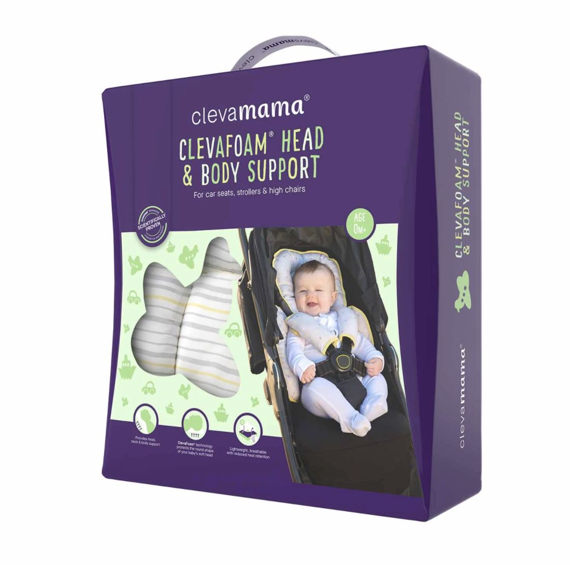 Clevamama ClevaFoam Head & Body Support – Stripes