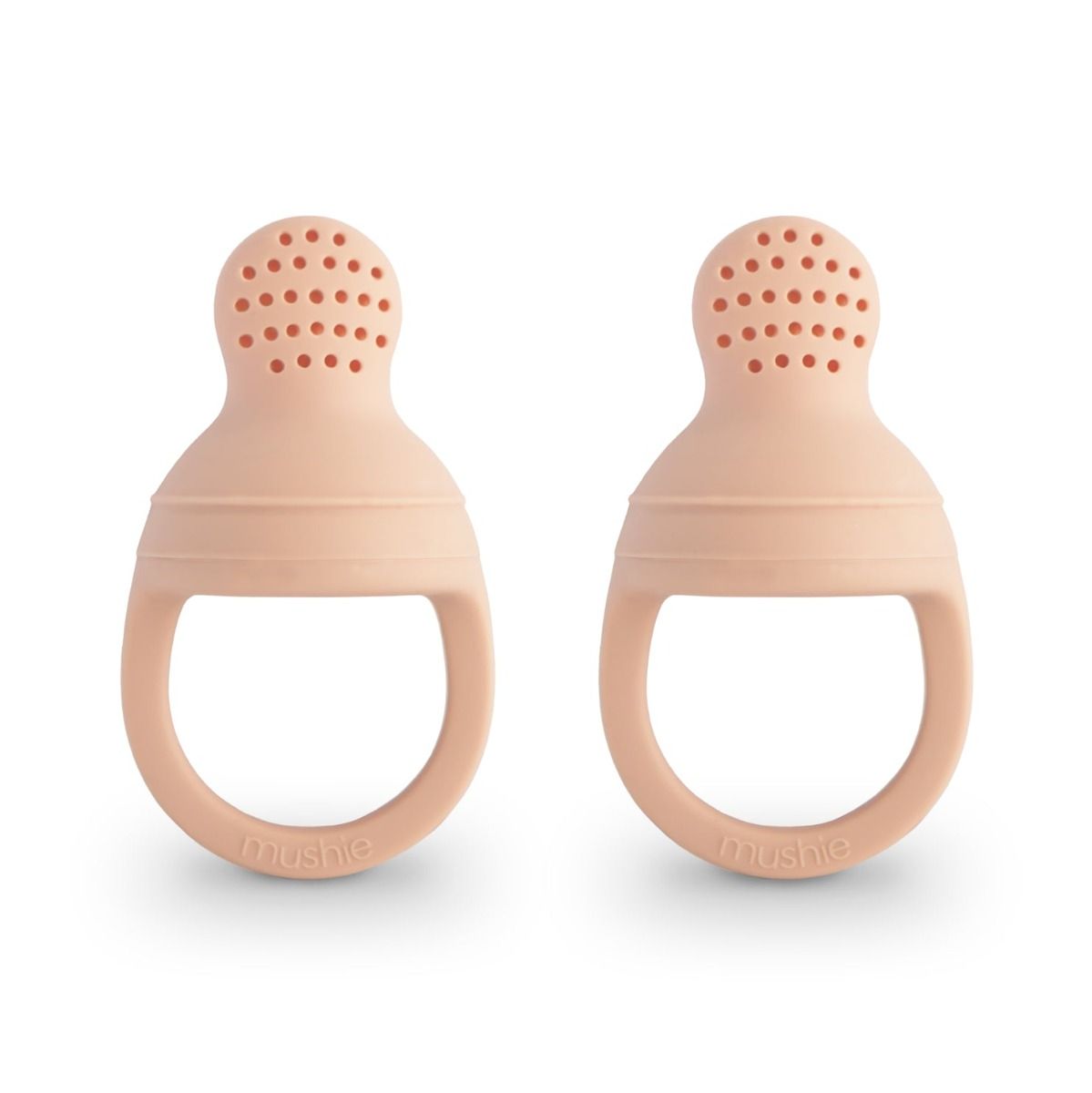 Mushie Silicone Fresh Food Feeder with Lid, 2pk (2 Colors)