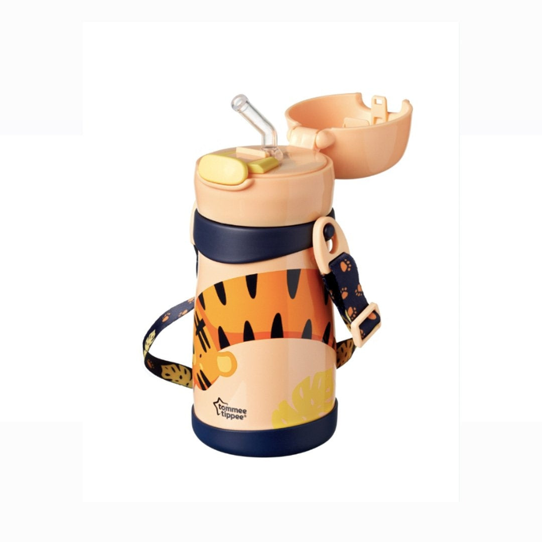 Tommee Tippee Insulated Stainless Steel Weighted Straw Tumbler (300ml) - Tiger