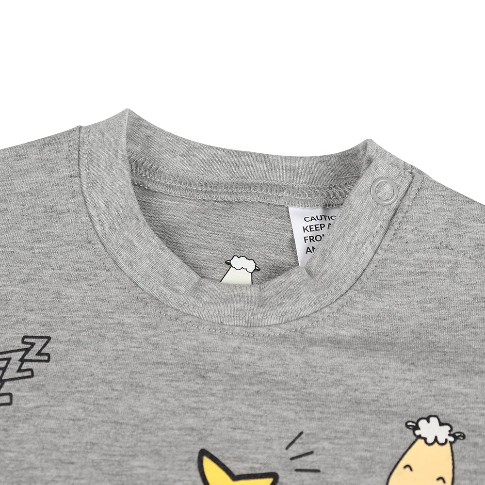 Baa Baa Sheepz Unisex Long Sleeve Sweatshirt - Happy Night Grey