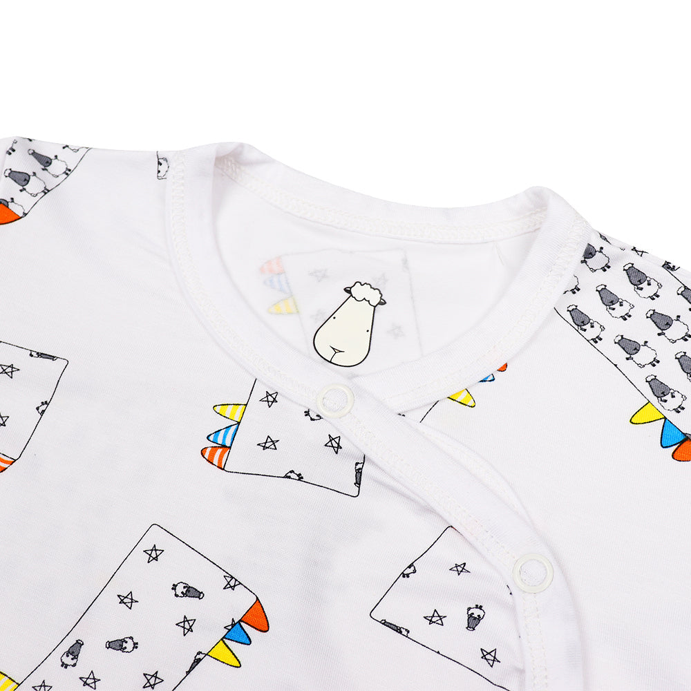 Baa Baa Sheepz Baby Side Snap Romper - Buddy Me Everywhere