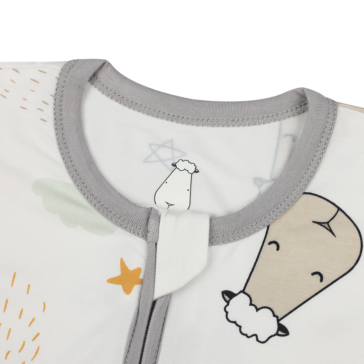 Baa Baa Sheepz Baby Zip Romper - Goodnight Baa Baa White (4 Sizes)
